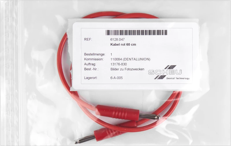 Kabel für Impulsfixator  Stück  rot, 60 cm