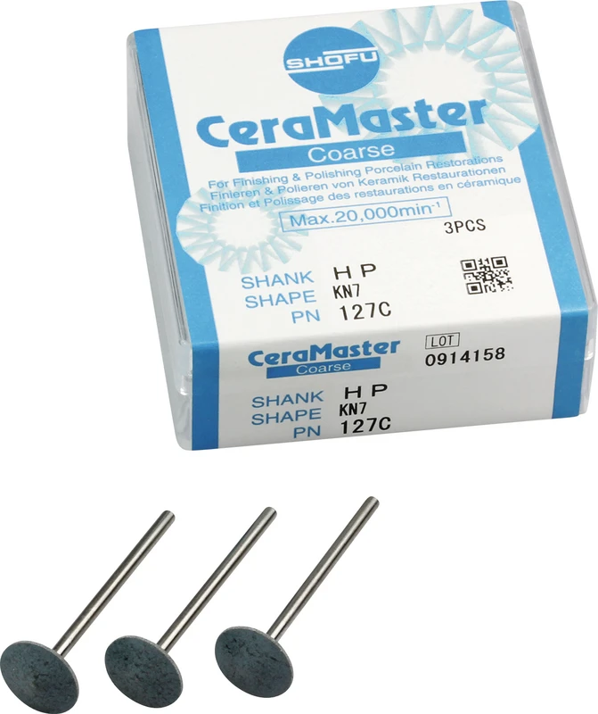 CeraMaster  Packung  3 Stück dunkelgrau grob, HP, Figur KN7, ISO 125