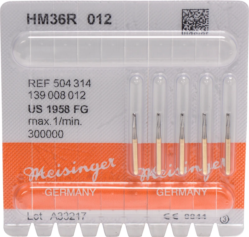 Kronentrenner HM 36R  Packung  5 Stück Querhiebverz., FG, Figur 139, 4 mm, ISO 012