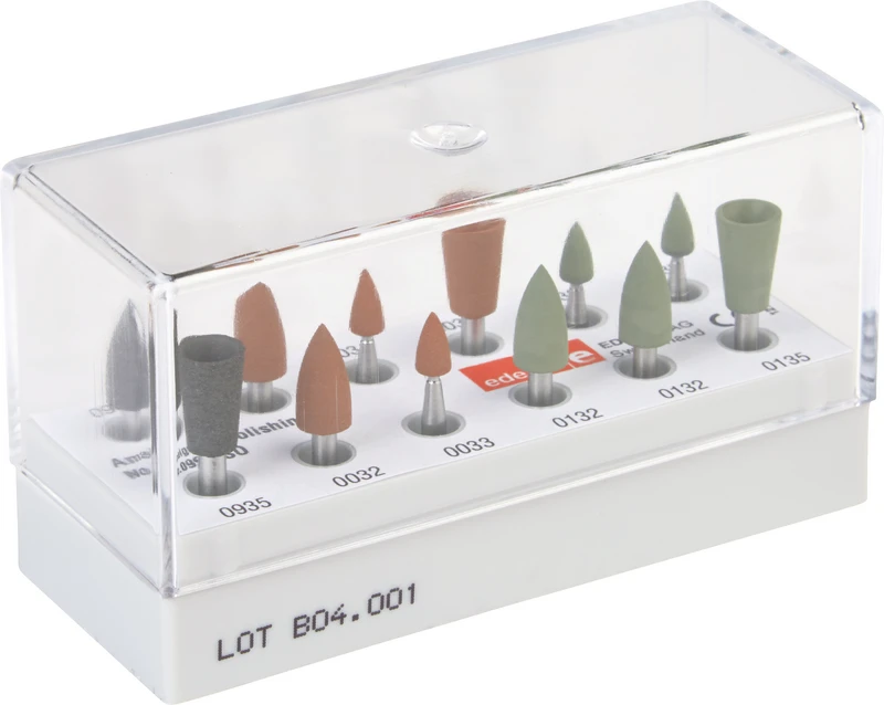 Amalgam Polishing Kit  Set  2 Reducer (2 x schwarz) 10 Polierer (5 x braun, 5 x grün)