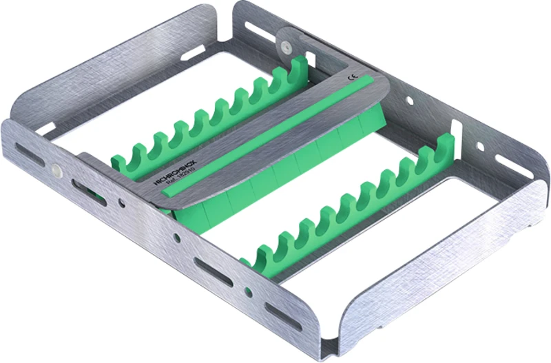 EASY-CLIP  Stück  Tray mit Silikoneinsatz grün, für 10 Instrumente