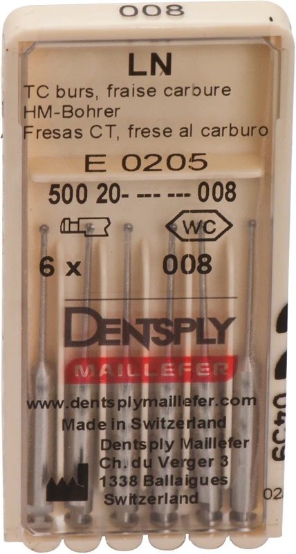 LN Long Neck Bohrer  Packung  6 Stück ISO 008