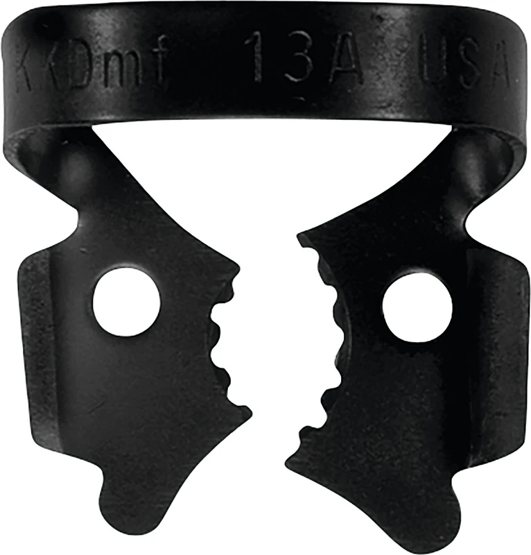 KKD® Kofferdam Klammern triColor Antireflect  Stück  schwarz matt, Nr. 13A, für Molaren