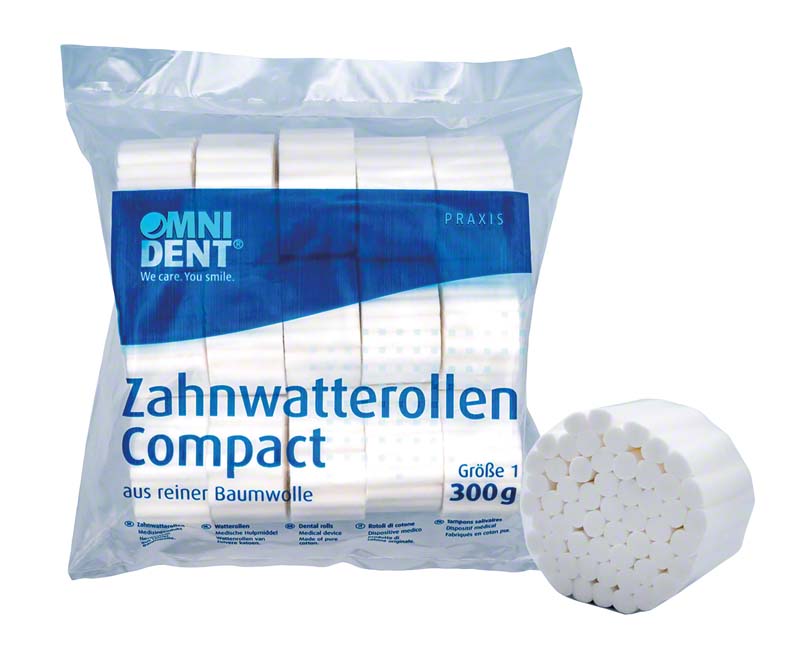 Zahnwatterollen Compact  Packung  300 g Ø 8 mm, Größe 1