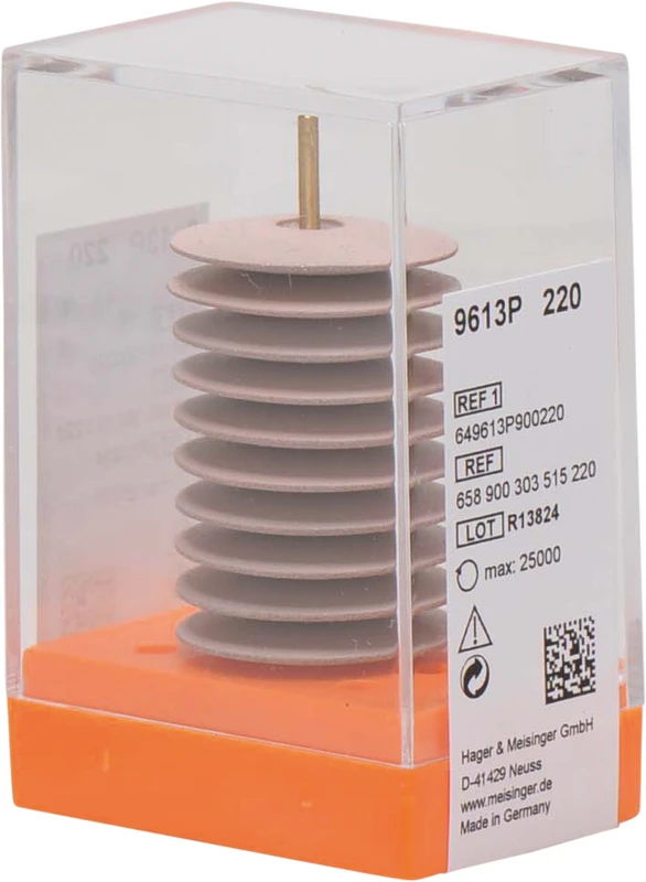 Porzellanpolierer 9613  Packung  10 Stück unmontiert, rosa, Figur 303, 4 mm, ISO 220