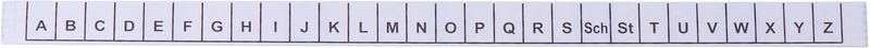 Alphabet-Leisten  Packung  200 Stück weiß, selbstklebend
