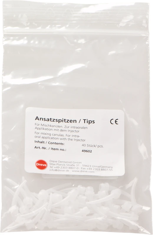 Ansatzspitzen  Packung  40 Stück transparent