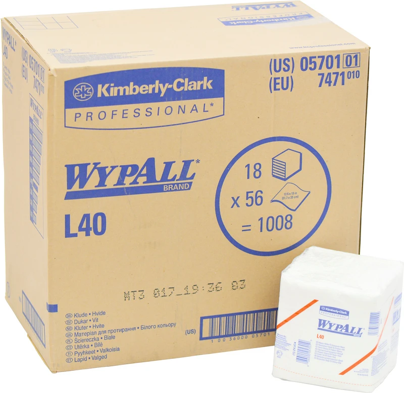 WYPALL L Wischtücher  Karton  1.008 Tücher weiß, viertelgefaltet, L40