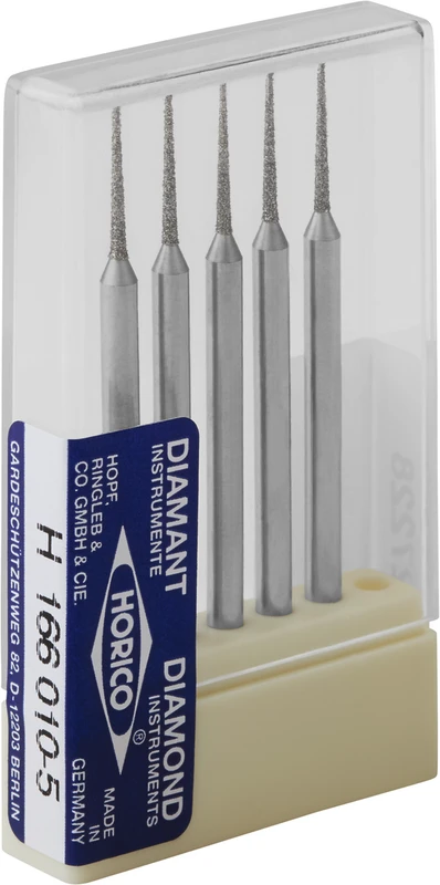 Diamantschleifer H 166  Packung  5 Stück HP, Figur 166, 10 mm, ISO 010