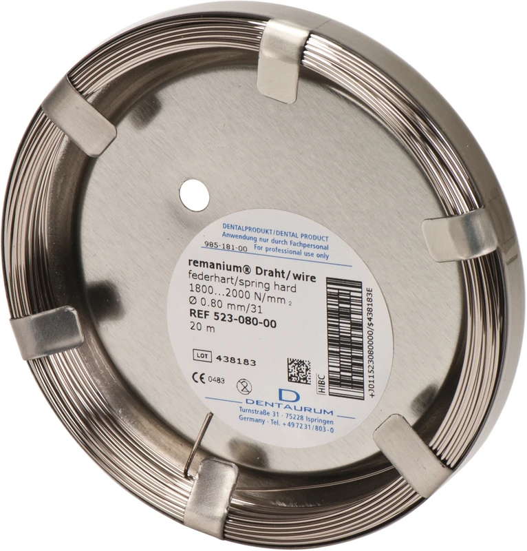 remanium® Draht  Laborrolle  rund, federhart, Ø 0,80 mm