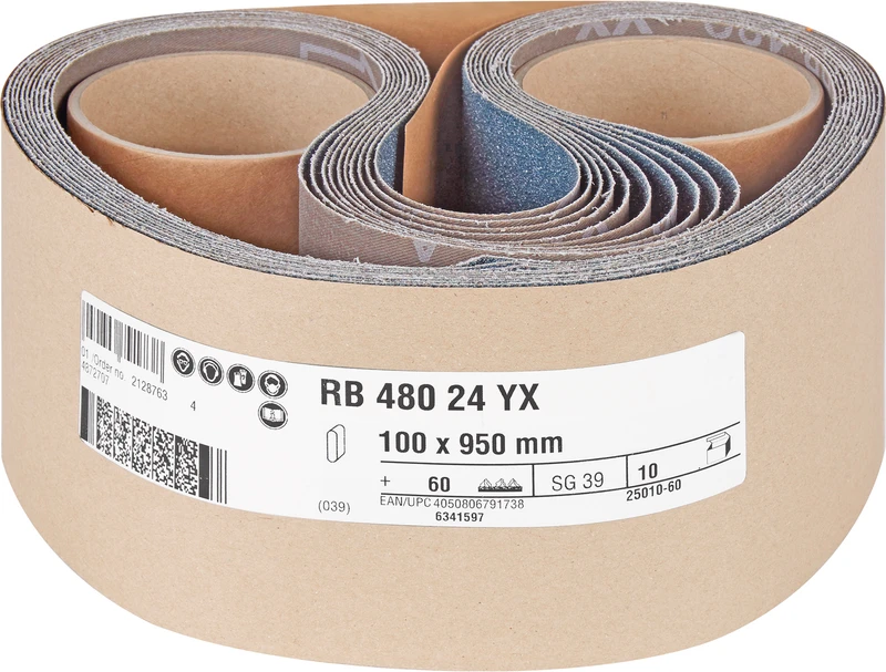 Gewebeschleifbänder  Packung  10 Stück für KaVo, 100 x 950 mm, 60 µm