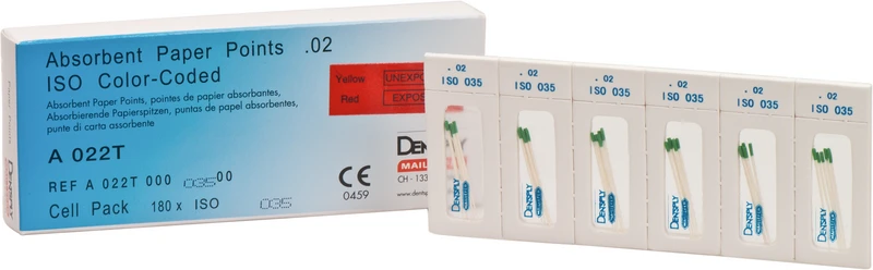 Papierspitzen steril  Packung  180 Stück ISO 035