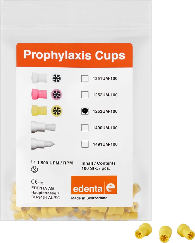 Snap-On Cups  Packung  100 Stück gelb ISO 060