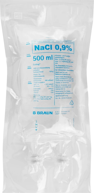 Kochsalzinfusionslösung 0,9%  Infusionsbeutel  500 ml