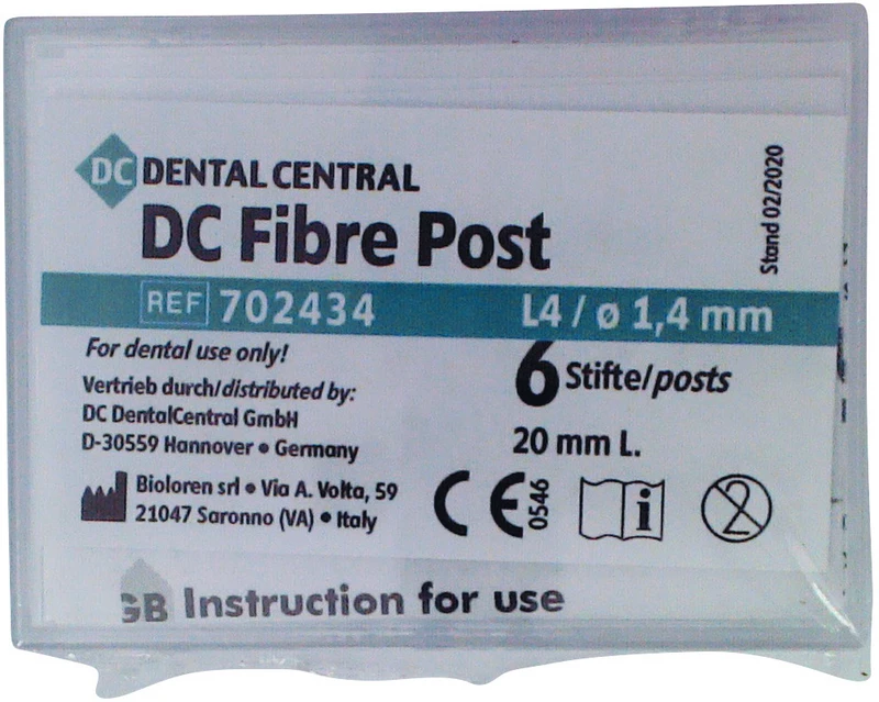DC Fibre-Post  Packung  6 Stück 1,4 mm, L4