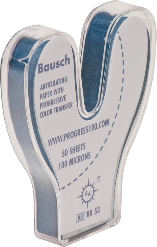 Bausch PROGRESS 100®  Plastik-Spender  50 Bogen blau, Hufeisenform, BK 53