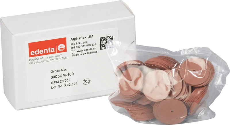 Alphaflex  Packung  100 Stück unmontiert, braun, Figur 371, 1 mm, ISO 220