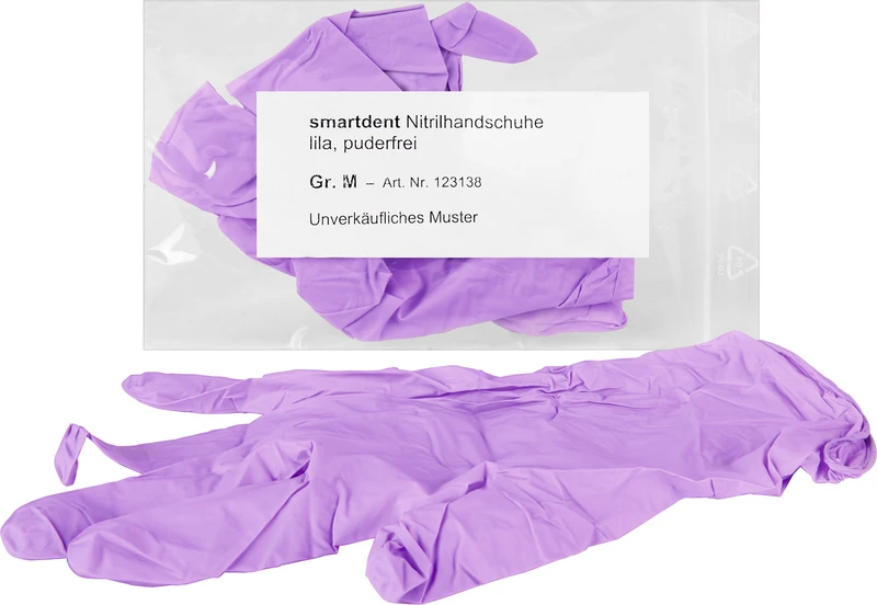 smart Nitrilhandschuhe Soft PF  Muster  1 Paar puderfrei, lila, M