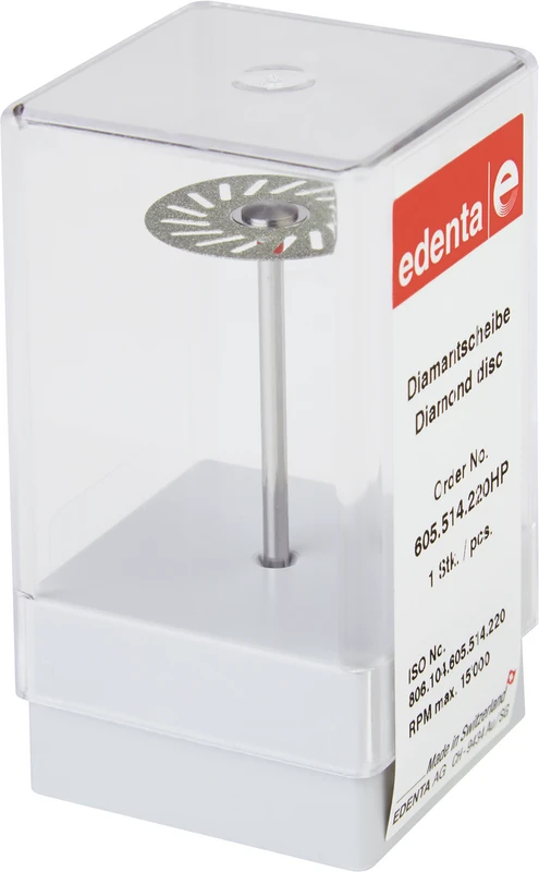 Diamantscheibe 605  Stück  perforiert rot fein, HP, Figur 605, 0,15 mm, ISO 220