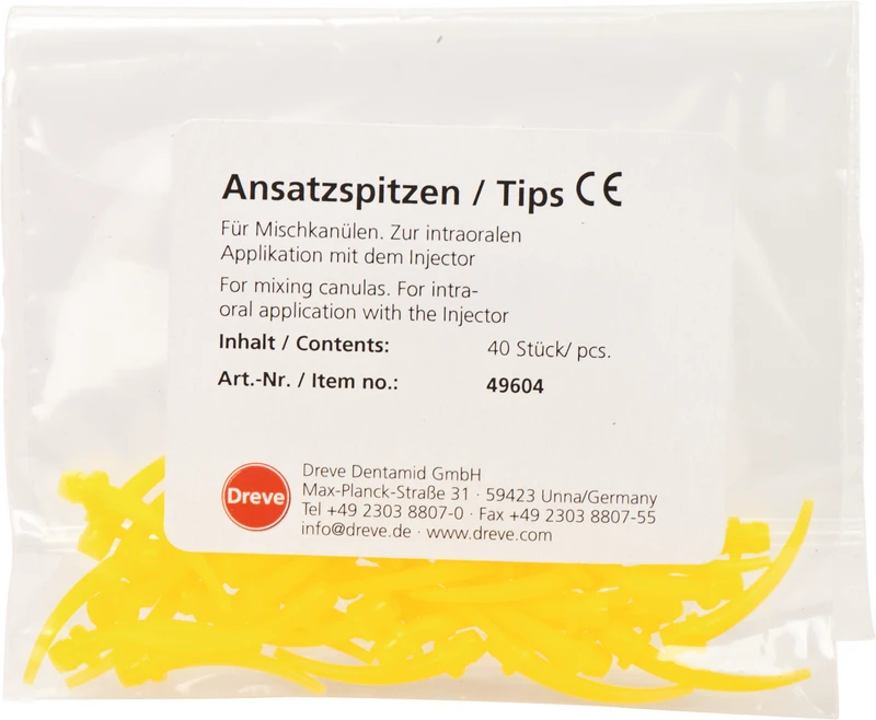Ansatzspitzen  Packung  40 Stück gelb