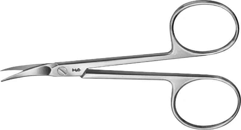 Nagelhautschere  Stück  HF400R, 90 mm, extrafein, gebogen