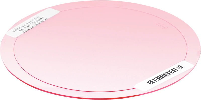 BIOCRYL® C  Packung  100 Stück rosa-transparent, Ø 125 mm, Stärke 2 mm