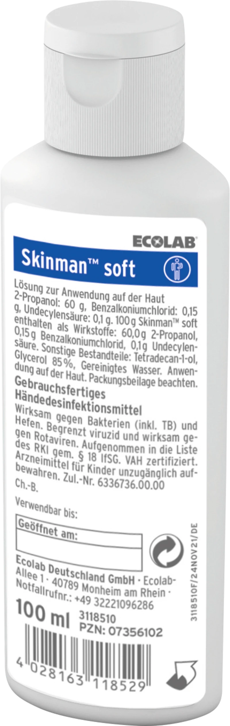 Skinman soft   Karton  50 x 100 ml Flasche