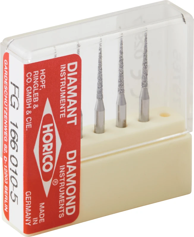 Diamantschleifer 166   Blister  5 Stück FG, Figur 166, 10 mm, ISO 010