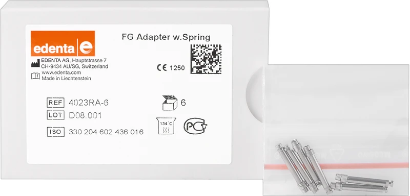Adapter FG  Packung  6 Stück mit Feder, FG, ISO 016