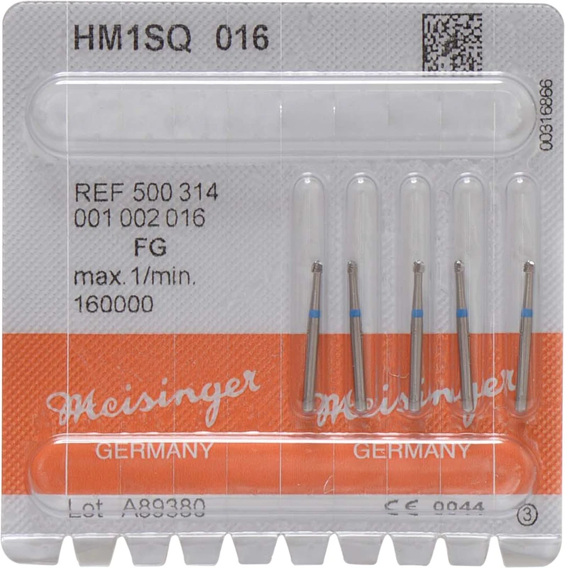 HM-Bohrer 1SQ  Packung  5 Stück schnittfr. Verz. Querhieb, FG, blau, Figur 001, ISO 016