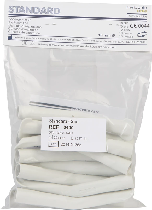 Absaugkanülen Standard  Packung  10 Stück beige\grau
