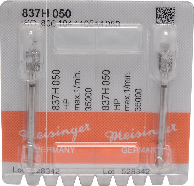 Diamanten 837  Packung  2 Stück schwarz super grob, HP, Figur 110 Zylinder, 6 mm, ISO 050