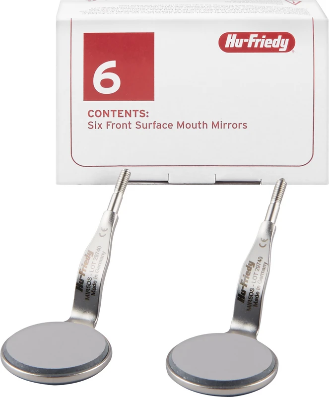 Mundspiegel mit amerikanischem Zollgewinde  Packung  6 Stück