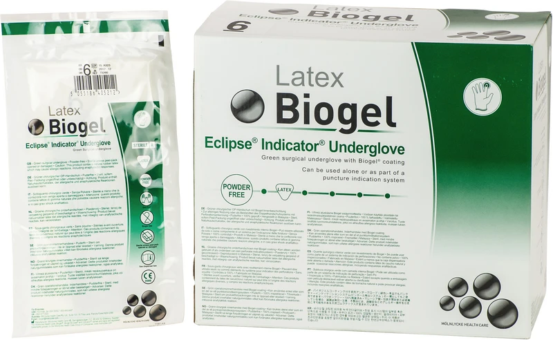 Biogel Eclipse® Indicator® Underglove  Packung  50 Stück puderfrei, grün, Größe 6