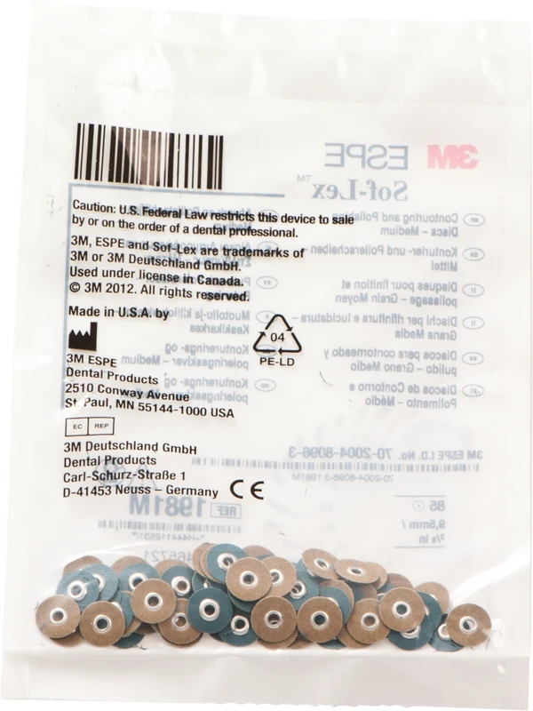 Sof-Lex Ausarbeitungs- und Polierscheiben  Packung  85 Scheiben Ø 9,5 mm, mittel