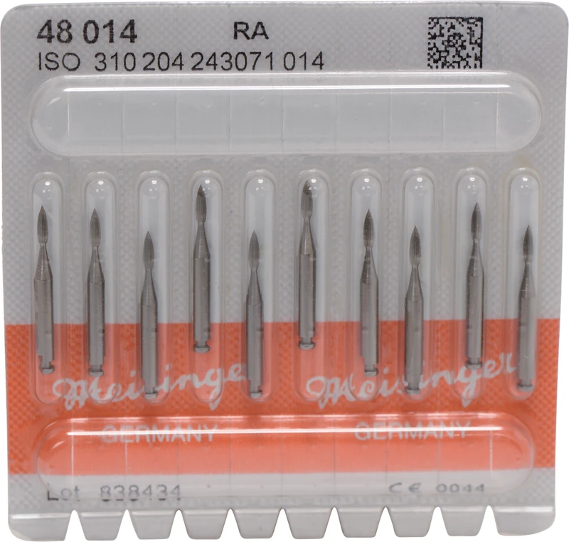 Stahlfinierer 48  Packung  10 Stück RA, Figur 243 Knospe, 5,1 mm, ISO 014