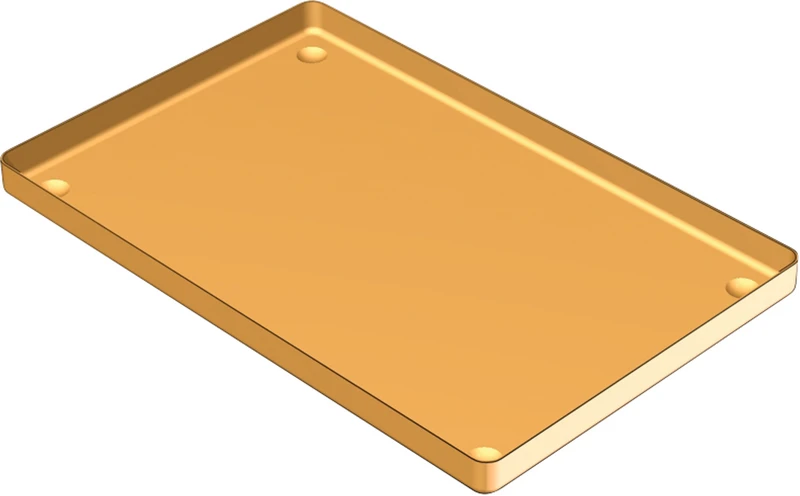 ALUMINIUM TRAY  Stück  Tray gold 28 x 18 cm