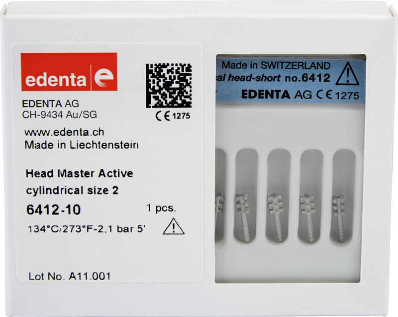 HeadMaster zylindrisch, aktiv  Packung  10 Titangewindestifte Gr. 2, kurz