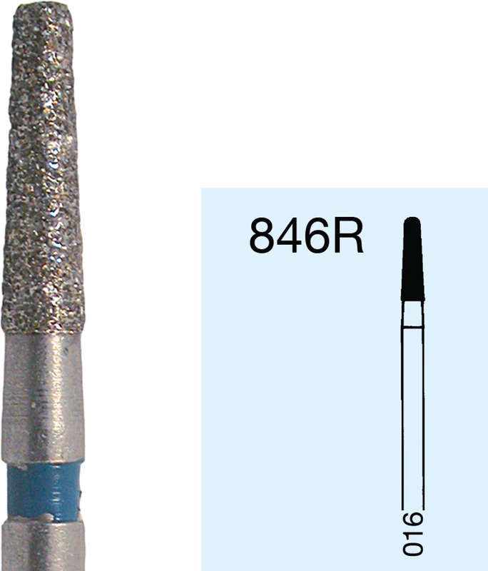 Omni Diamanten 846  Packung  5 Stück Standard, FG, Figur 545 Konus Kante rund, 6 mm, ISO 016