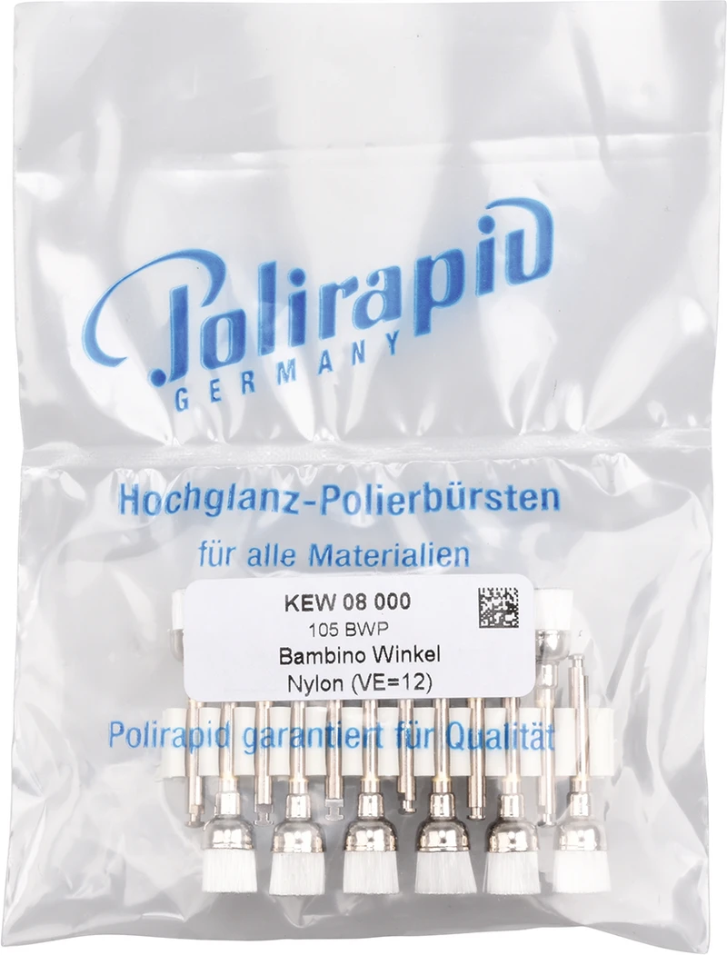 Bambino Bürsten  Packung  12 Stück RA, Nylon, Figur Kelch, Ø 6,5 mm