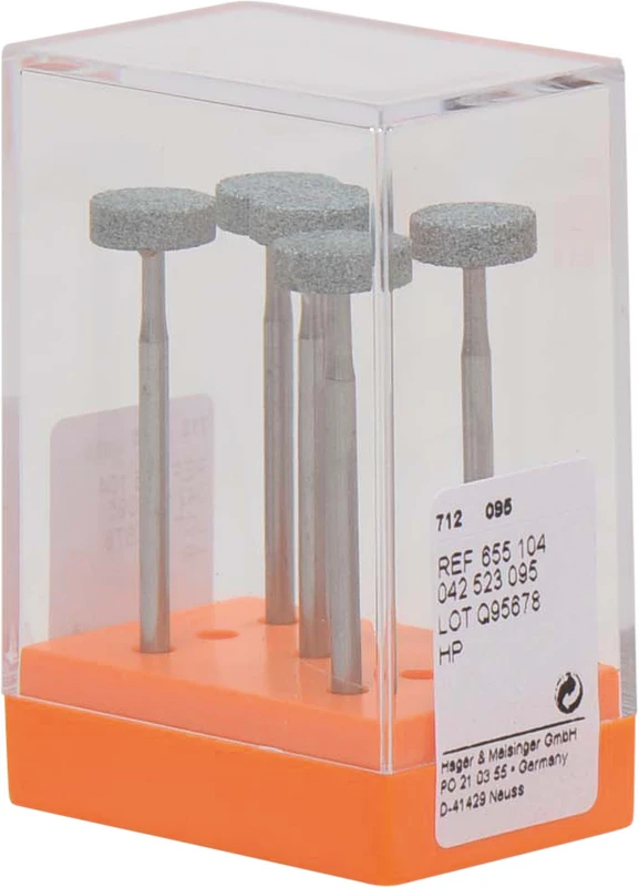 Keramische Schleifer 712  Packung  5 Stück grün mittel, HP, Figur 042, 3 mm, ISO 095