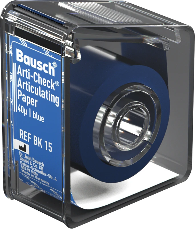 Occlusionspapier Arti-Check® 40 µ  Spenderbox  10 m Rolle blau, 22 mm, BK 15