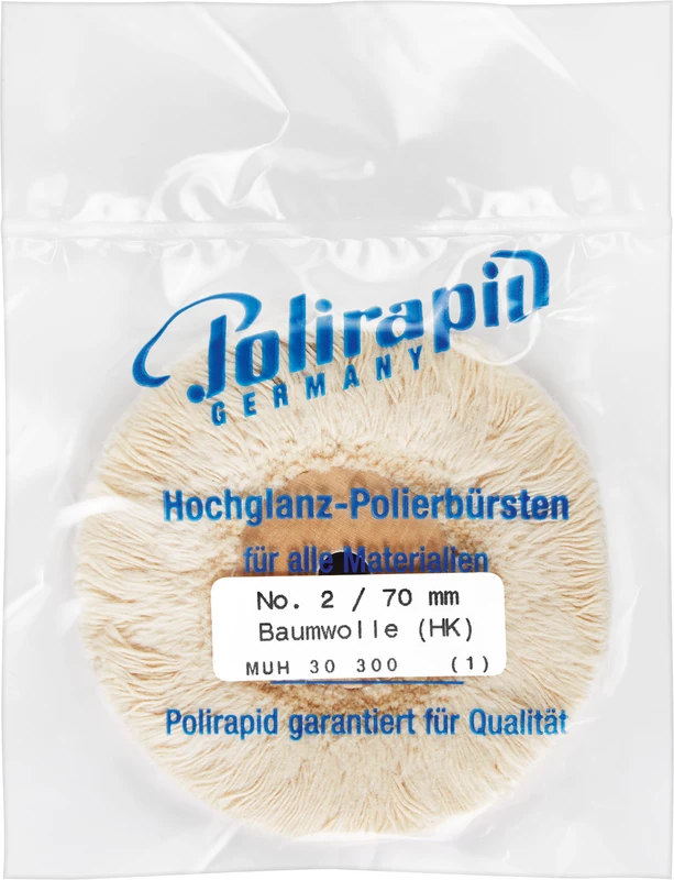 Plüschmullen  Stück  mit Holzkern, Baumwollplüsch, Ø 70 mm, S: 22 mm