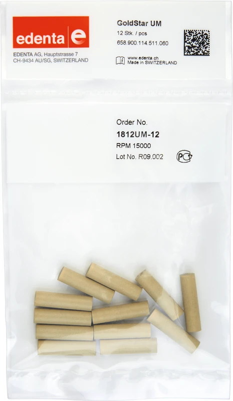 Goldstar  Packung  12 Stück unmontiert, gelb, Figur 114, 22 mm, ISO 060