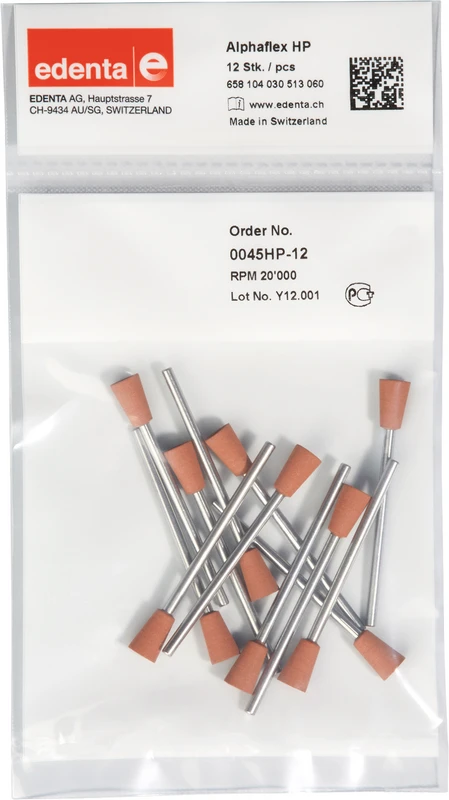 Alphaflex  Packung  12 Stück braun, HP, Figur 030, 10 mm, ISO 060