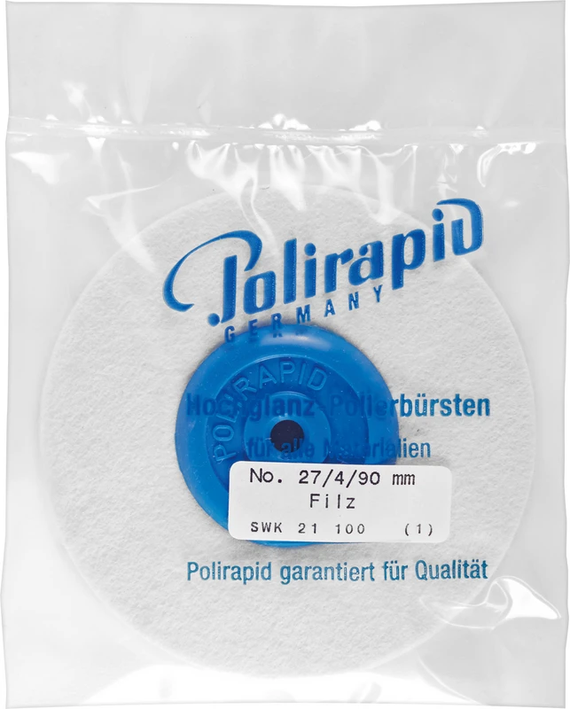 Filzschwabbel  Stück  mit Kunststoffkern 4-lagig, Wollfilz, Ø 90 mm, S: 9 mm