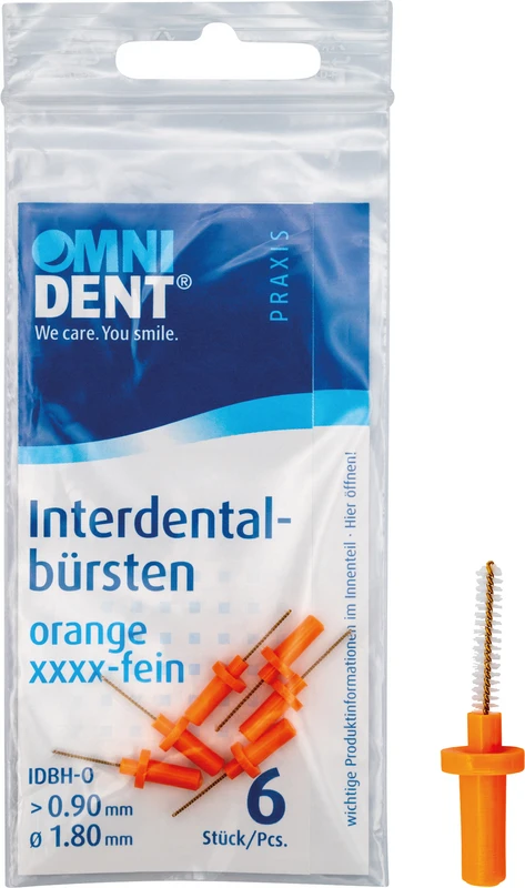Interdentalbürsten für Halter  Beutel  6 Stück orange, xxxx-fein