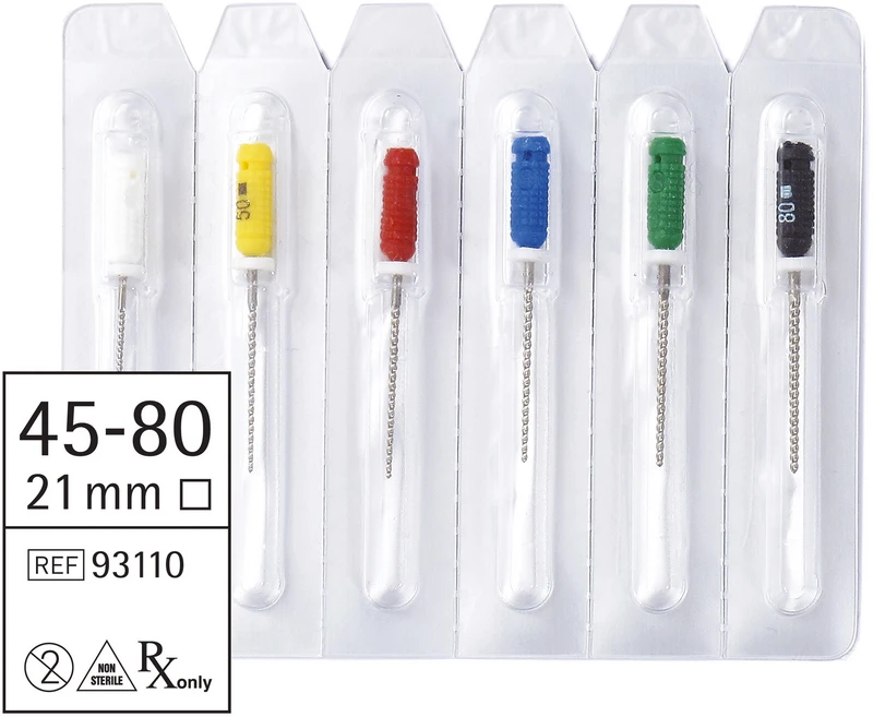 Omni K-Feilen  Sortiment  6 Stück 21 mm ISO 045-080