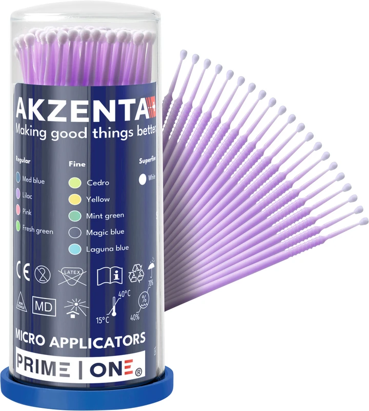 PRIME ONE Mikro-Applikatoren   Box  4 x 100 Stück regular, lila