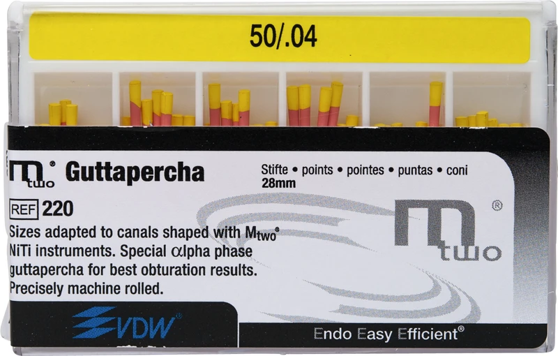 Mtwo® Guttapercha  Packung  60 Stück Taper.04, ISO 050
